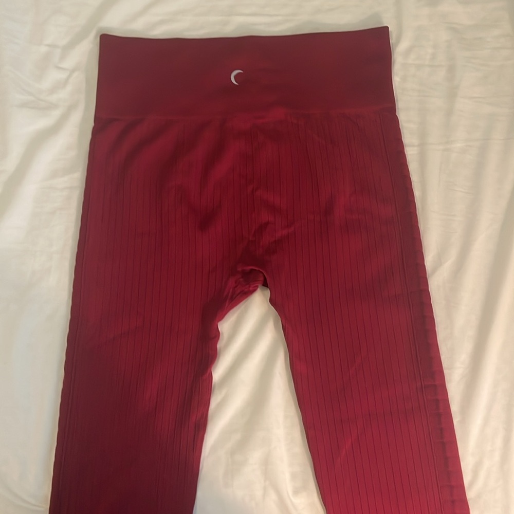 Zyia Scarlet Ribbed Seamless Leggings 7/8 24” Sz L - Picture 10 of 11